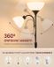 VASAGLE projecteur de plafond de 1,76 m avec lampe de lecture et pupitre réglable - Noir