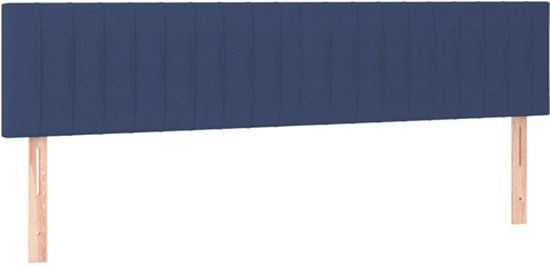 vidaXL Hoofdbord - Stof - Blauw - 160x5x78/88 cm