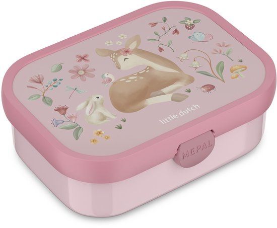 Mepal Lunchbox Campus Little Dutch - 750 ml - Broodtrommel met vakjes voor kinderen - Geschikt voor 4 boterhammen - Fairy Garden