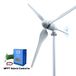 StarTech Windturbine 8000W - Horizontale windgenerator - 24V systeem - Hybride laadregelaar - Start bij 2 m/s (zwakke wind) - 3 bladen - Wit