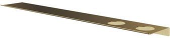 Hotbath &More Planchet 80 cm inclusief bevestigings rails met 2 uitsparingen voor een zeepdispenser of beker Geborsteld messing PVD