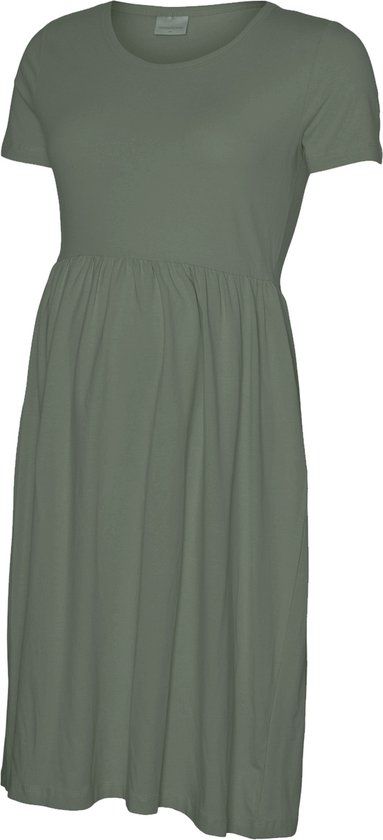 MAMALICIOUS MLMIA SS JRS ABK SKATER DRESS NOOS - Dames - Mini jurken - S - Katoen/Elastaan - Groen