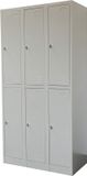 IVOL Metalen Lockerkast Grijs - 90x185x45 cm - 6 Deurs