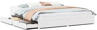 vidaXL Massief houten bed zonder matras, wit, 180x200 cm, van grenenhout