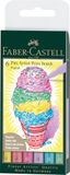 FABER-CASTELL Pitt Artist Pen Brush-pennen in pasteltinten, 6 kleuren