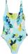 Next - Dames - Buikcorrigerend badpak met ribbels en vierkante hals - Blauw