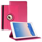 iPad Air 2 Hoes Cover Multi-stand Case 360 graden draaibare Beschermhoes donker roze