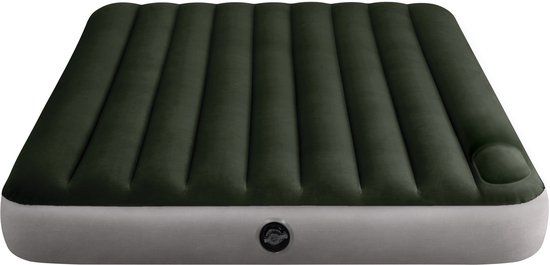 Intex Queen Dura-Beam Downy Luchtbed met ingebouwde voetpomp - 203x152x25cm