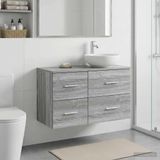 Maison Exclusive Armoire de salle de bain exclusive - Gris Sonoma, dimensions 30 x 35 x 50 cm, en panneaux de particules