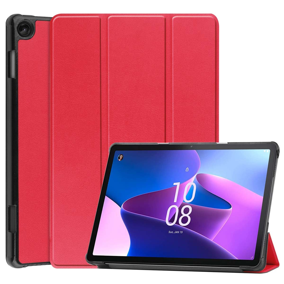 imoshion Trifold Bookcase Lenovo Tab M10 (3rd gen) tablethoes - Rood