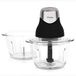 H.KOENIG Mini Hachoir Électrique LEO9 - Noir mat et Chrome - 1L - 320W