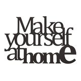 Homemania Wanddecoratie Metaal Zwart Standaard