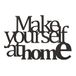 Homemania Wanddecoratie Metaal Zwart Standaard