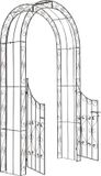 CLP Sina Rozenboog - met poort / deur bronzen - 245x135cm - Metaal