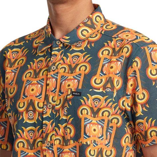 Rvca Redondo Overhemd - Duck Blue - Heren - Maat M