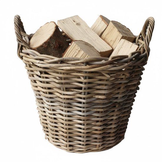 Van der Leeden Opbergmand Klassiek - bruin - rond - 45 x 40 cm - rotan
