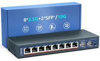 Merkloos Netwerkswitch 10 poorten 2,5g 2 x 10G SFP Ventilatorloos