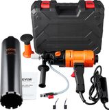 VEVOR Diamantboorsysteem 1500 W Diamant Kernboor Kernboor 1100/2400 Rpm Kernboor Nat Boren, 8-10,2 cm Magnetische Boor Geschikt voor Het Boren Van Gewapend Beton, Marmer, Etc