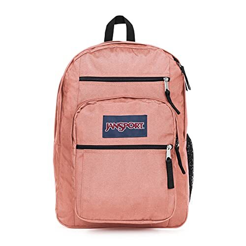 JanSport Big Student, Grote Rugzak, 34 L, 43 x 33 x 25 cm, 15in laptopvak, Misty Rose