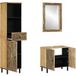Prolenta Maison Exclusive - Ensemble de meubles de salle de bains 3 pièces en bois massif de manguier