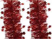 Decoris Kerstslingers - Rood - 2 stuks - 270 cm