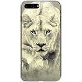 1001 coques Lioness Siliconen hoesje compatibel met Apple iPhone 7 Plus