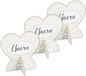 Givi Italia Naamkaartjes/Plaatskaartjes - Bruiloft - Ivoor - 3D - Hart - 12 stuks - 6.5 x 5 cm