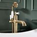 Hudson Reed Elizabeth Mitigeur Baignoire Ilot - Robinet Bain Douche - Rétro Chic - Or satiné