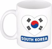 Bellatio Decorations Hartje Zuid Korea mok / beker 300 ml