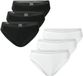 Schiesser Rioslip Modern Multipacks Dames Zwart/Wit Effen 6 Stuks