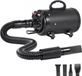 Merkloos / Sans marque Happiq Luxe Hondendroger - 2000W Blower - Hondenfohn - 70 m/s Windsnelheid - Haardroger blazer - Waterblazer - 4 Mondstukken en Elastische Slang
