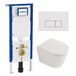 Geberit QeramiQ Dely Toiletset - 36.3x51.7cm - Geberit UP720 inbouwreservoir - rimless - diepspoel - 35mm zitting - softclose - bedieningsplaat glans wit - rechthoekige knoppen - mat wit