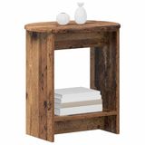 vidaXL - Bijzettafel - Oud - hout - 50 - x - 39,5 - x - 55 - cm - Bewerkt - hout