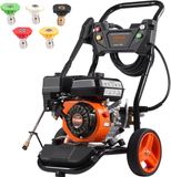 Vevor Benzine Hogedrukreiniger 3950psi 10l/Min 2.6gpm met 5 Sproeiersset voor Auto's