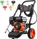Vevor Benzine Hogedrukreiniger 3950psi 10l/Min 2.6gpm met 5 Sproeiersset voor Auto's