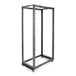 StarTech.com 42U Open-Frame Server Rack Kast met 4 Stijlen met Instelbare Diepte - Plat Verpakt - Zwenkwielen - Rack - Zwart - 42U