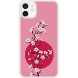 Apple Bedrukt siliconen hoesje compatibel met iPhone 12 Cherry blossom