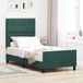 Maison Exclusive - Lit boxspring avec tête de lit vert foncé 90 x 200 cm, velours