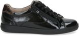 Caprice 9-23762-45 dames veter/rits lage sneakers zwart lak leer