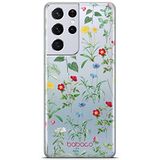 ERT GROUP Mobiele telefoonhoes voor Samsung S21 Ultra origineel en officieel gelicentieerd Babaco Flowers 042 motief perfect passend bij de vorm van de mobiele telefoon, gedeeltelijk bedrukt