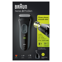 Braun Series 3 ProSkin 3050cc Elektrisch Scheerapparaat - Zwart/Rood