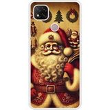 Xiaomi Redmi 9C Bedrukt siliconen hoesje pere noel vintage