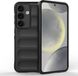 Techsuit Hoesje geschikt voor Samsung Galaxy S24 FE - Magic Shield Silicone Back Cover - Zwart