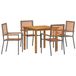 vidaXL Eettafel Set Grijs Massief Acacia Hout