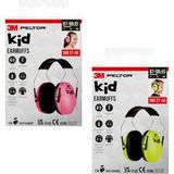 3M™ Lot de 2 Casques Anti-bruit Enfant Peltor™ Kid H510ak Rose et Vert Néon 27 Db