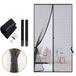 Kivora B.V. Rideau anti-mouches - Moustiquaire pour porte coulissante 140x240cm – Fermeture automatique, noir