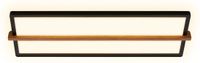 Briloner Remsa - LED Plafonniére - plafondlamp met indirect licht - warm wit licht - 20 x 60,5 x 4,5 cm - zwart hout