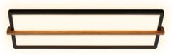 Briloner Remsa - LED Plafonniére - plafondlamp met indirect licht - warm wit licht - 20 x 60,5 x 4,5 cm - zwart hout