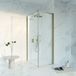 FortiFura Galeria Douchecabine - 70x100x200 cm - Veiligheidsglas - Antikalk - Geborsteld messing (goud)