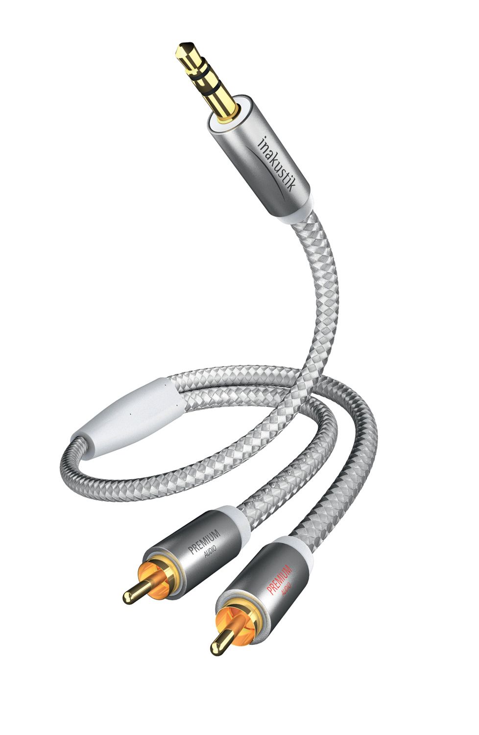 Inakustik 00410003 - 3.5mm naar 2x RCA kabel - 3.00 m - Goud